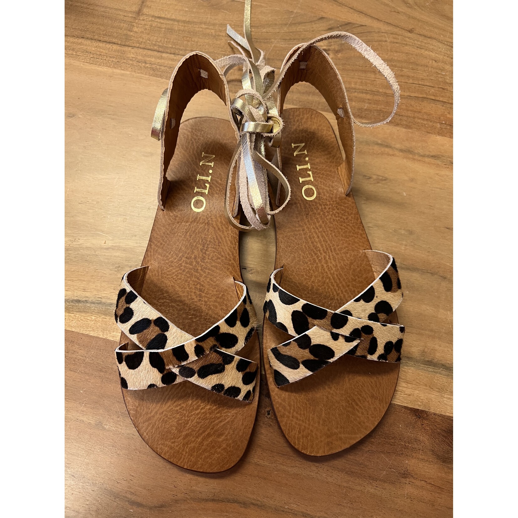 OLI Ankle Slide Sandalen leopard