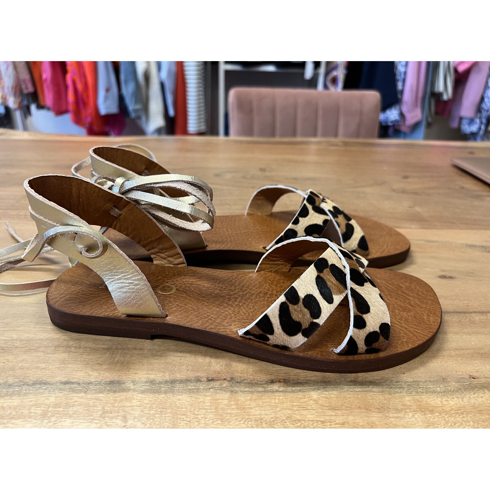 OLI Ankle Slide Sandalen leopard