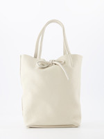 Leren shopper Alice Ecru