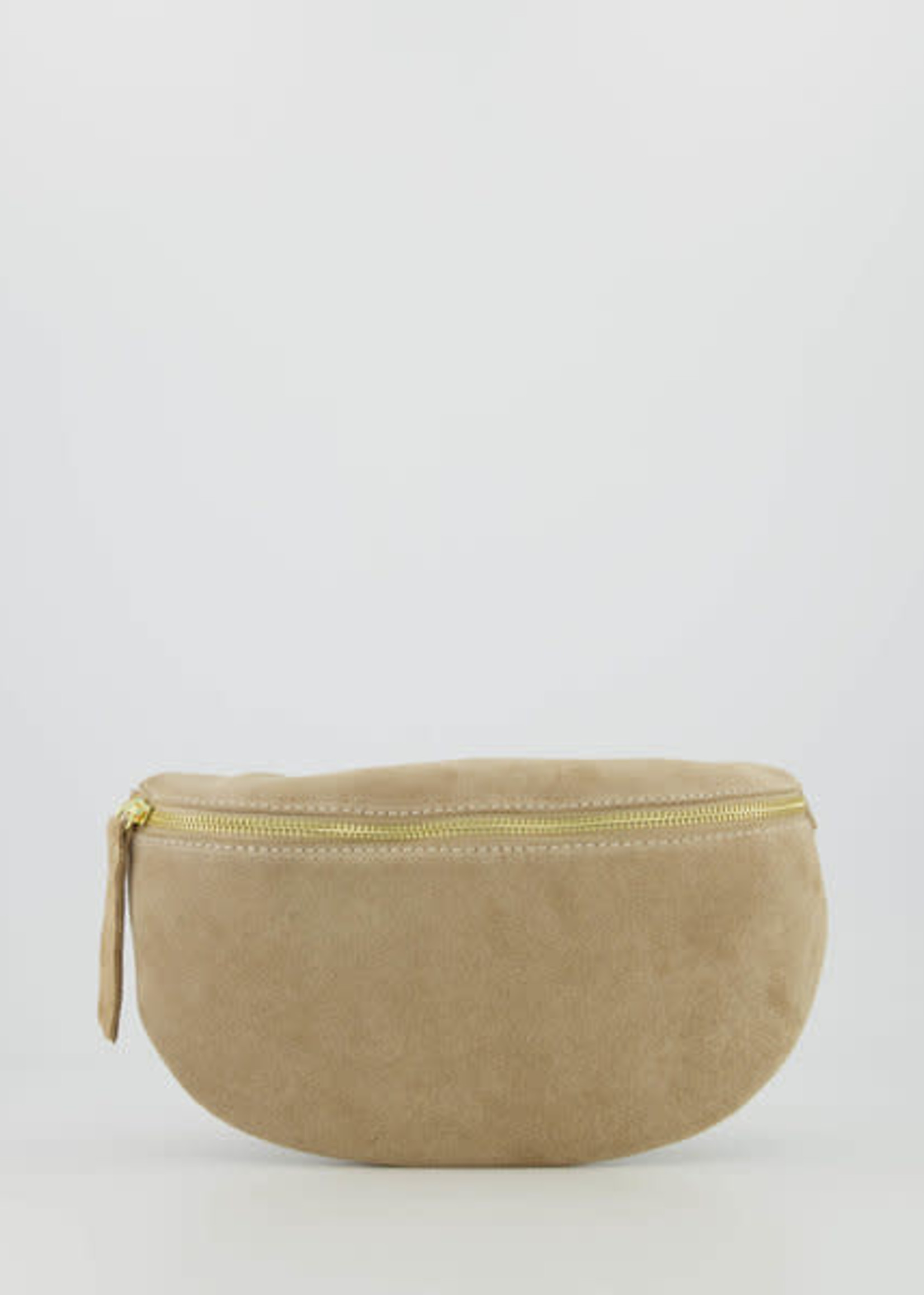 Leren tas Zoey Big Suede zand