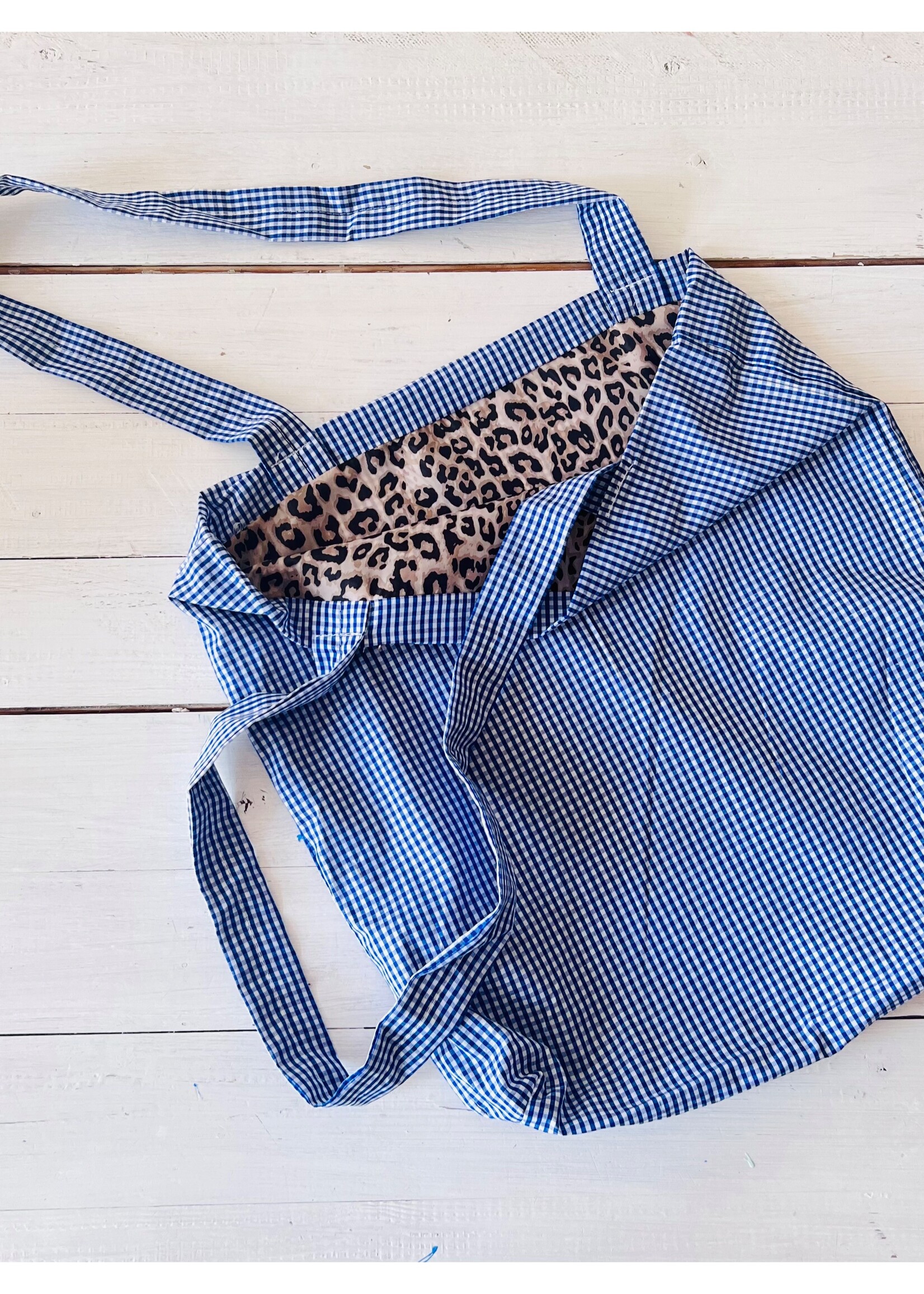 Bulu Totebag Check blue / leopard