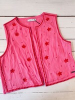 Ambika Gilet Emeny flower roze