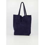 Suede shopper Mia Blauw