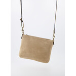 Suede Crossbody tas Ariel Beige