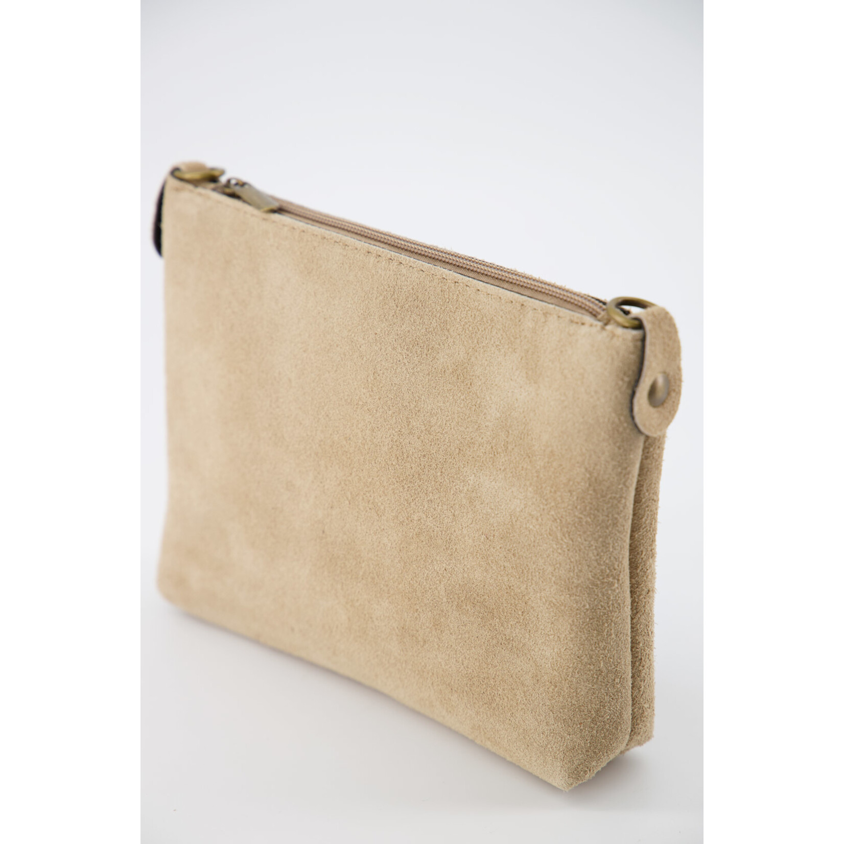 Suede Crossbody tas Ariel Beige
