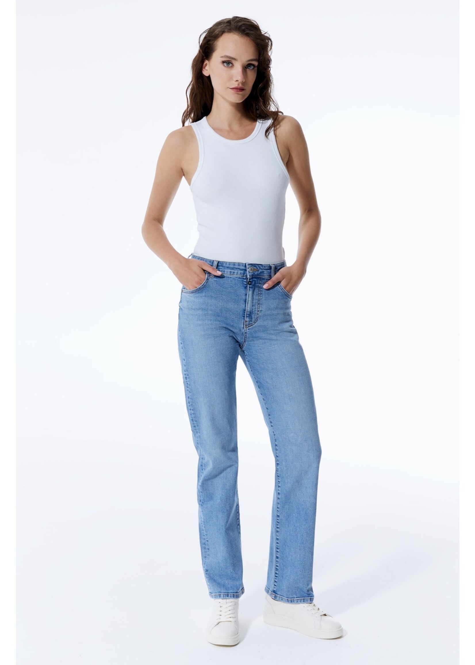 C.O.J. C.O.J. Straight jeans Kylie Light blue