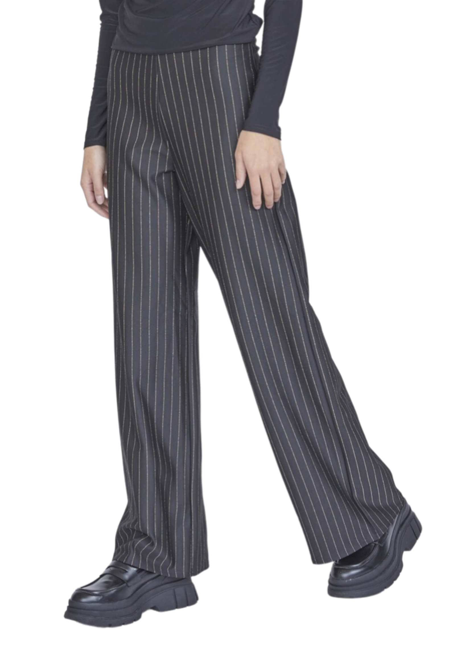 Sisters Point Glut Pants Black / gold stripe