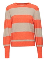 ICHI Ihdusty sweater Coral stripe