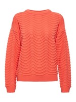 ICHI sweater Ihagnete hot coral
