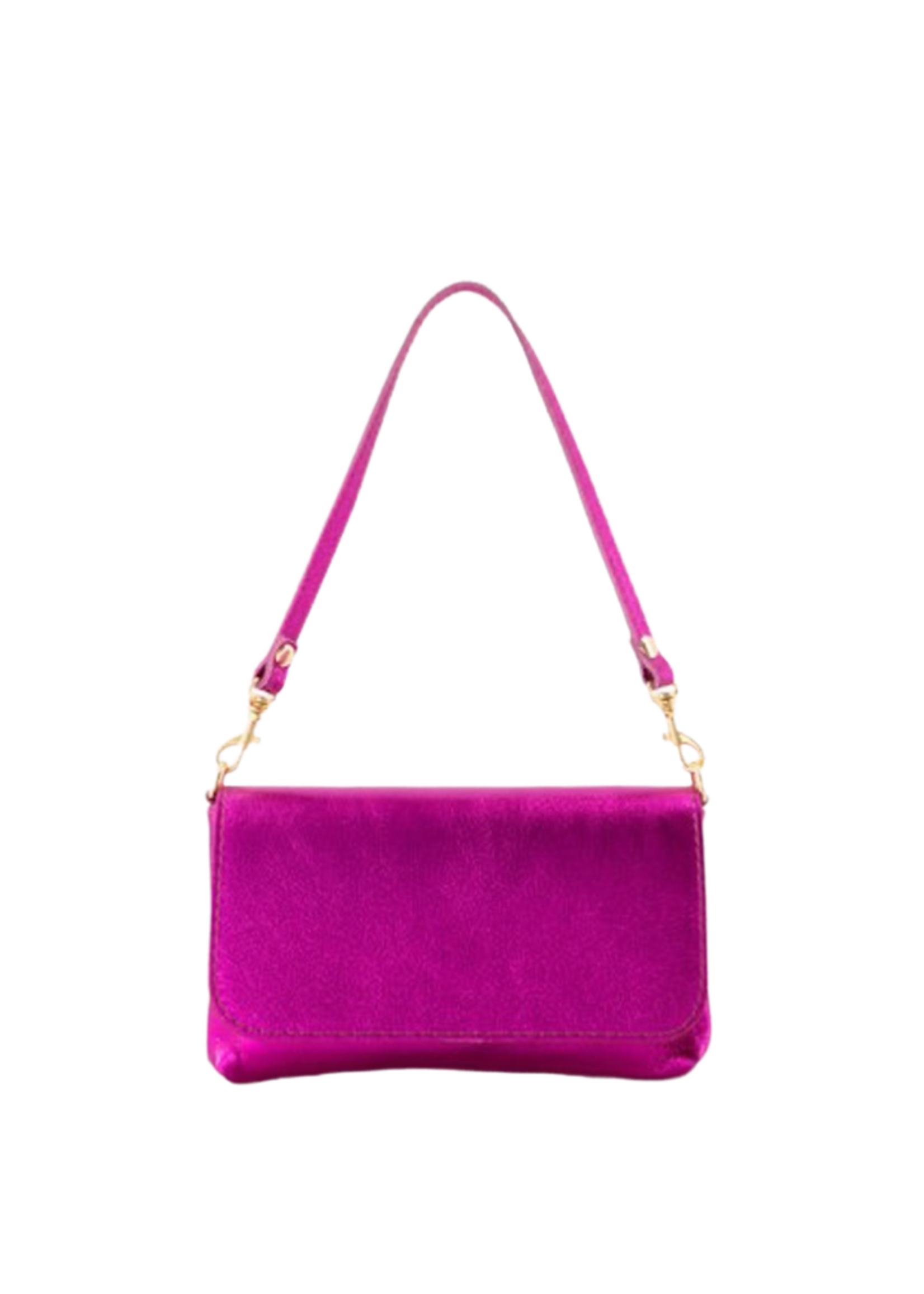 Leren tas Lara roze fuchsia The Feather Store