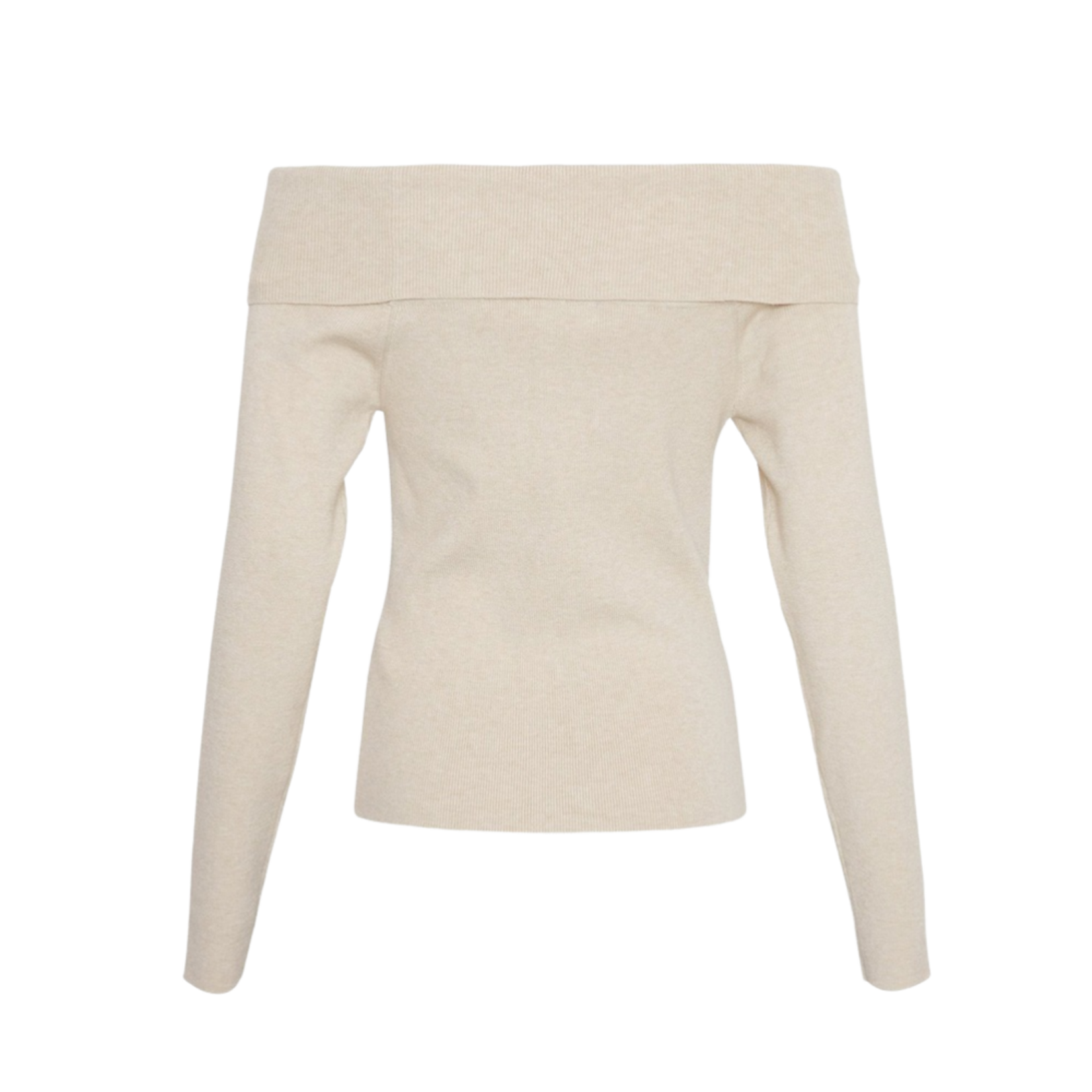 Moss Copenhagen Inasofia Rachelle off shoulder sweater beige