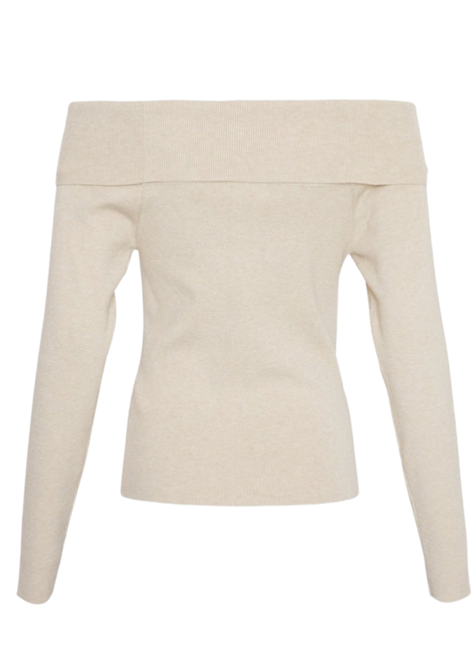 Moss Copenhagen Inasofia Rachelle off shoulder sweater beige