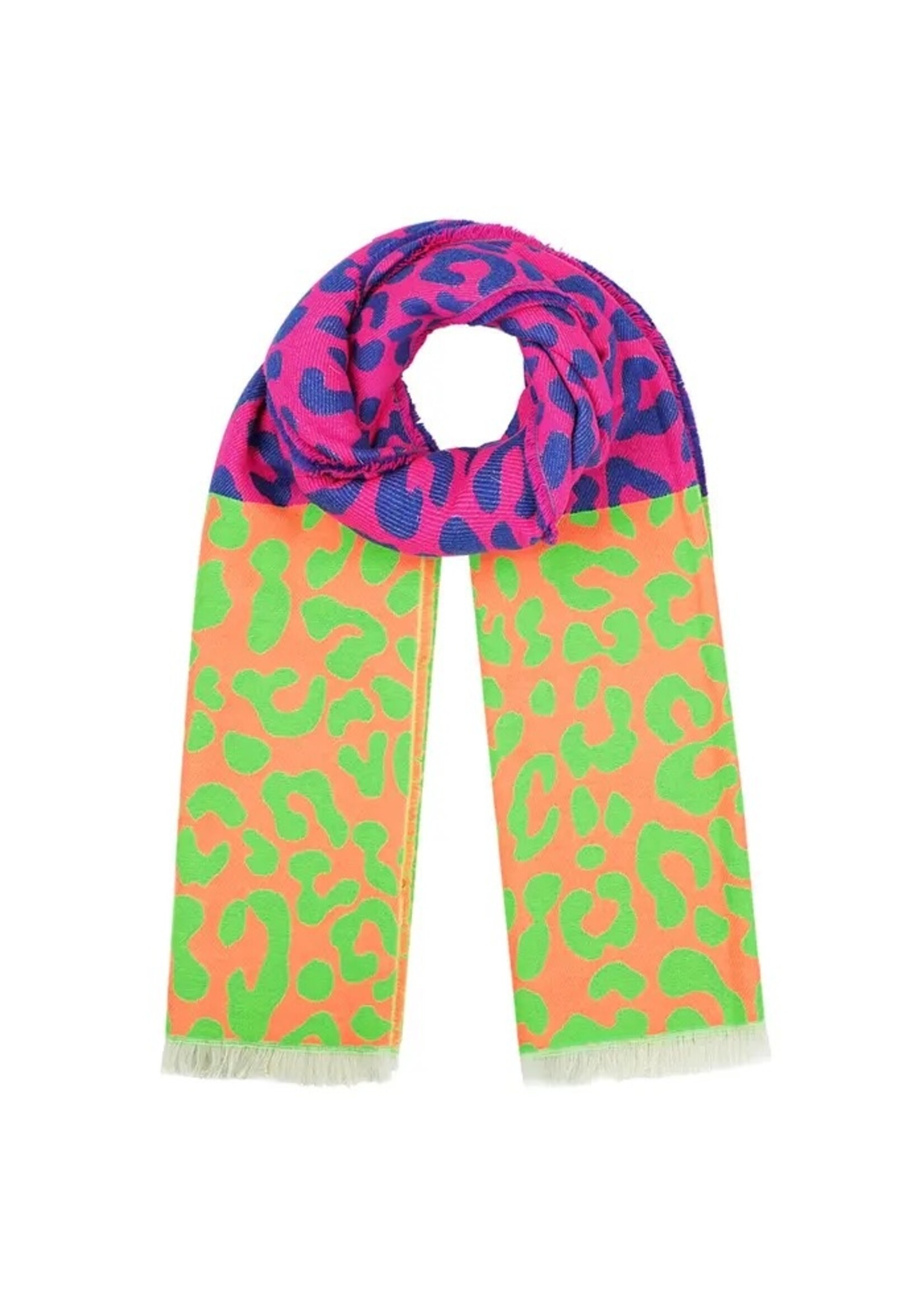 Sjaal Neon panther pink/multi