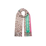 Forever wild sjaal leopard pink/green