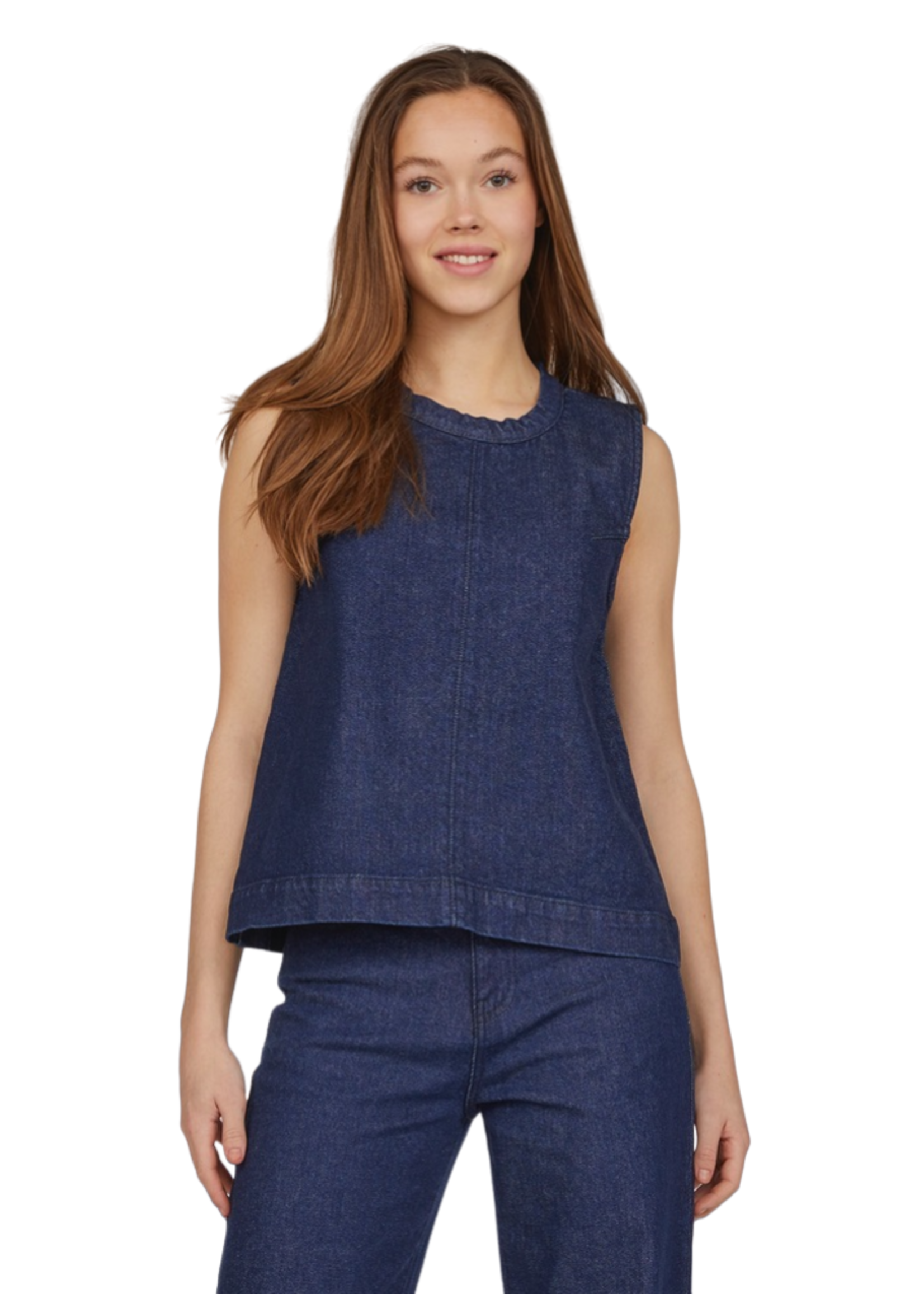 Sisters Point Ovea jeans top dark blue