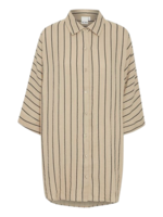 ICHI Iafoxa oversized beach blouse stripe