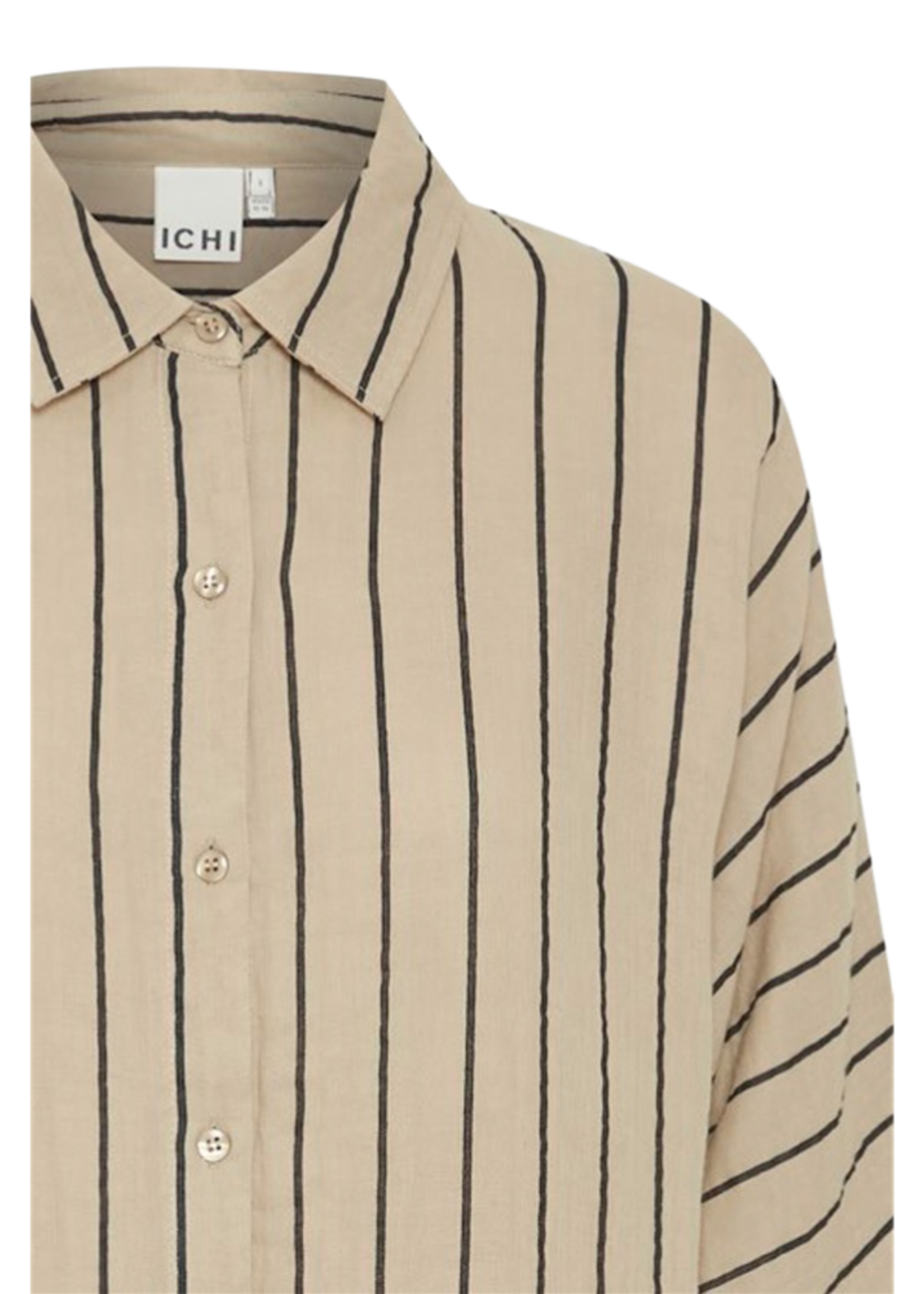 ICHI Iafoxa oversized beach blouse stripe