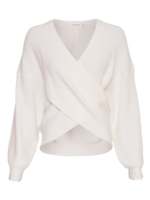 Moss Copenhagen Zinelle Rachelle wrap pullover white