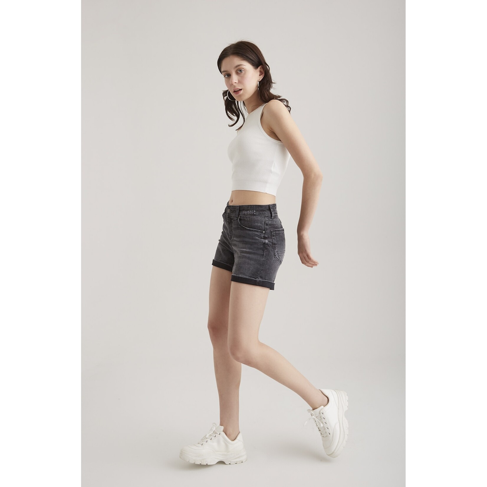 C.O.J. COJ denim Short Emma Coal Black