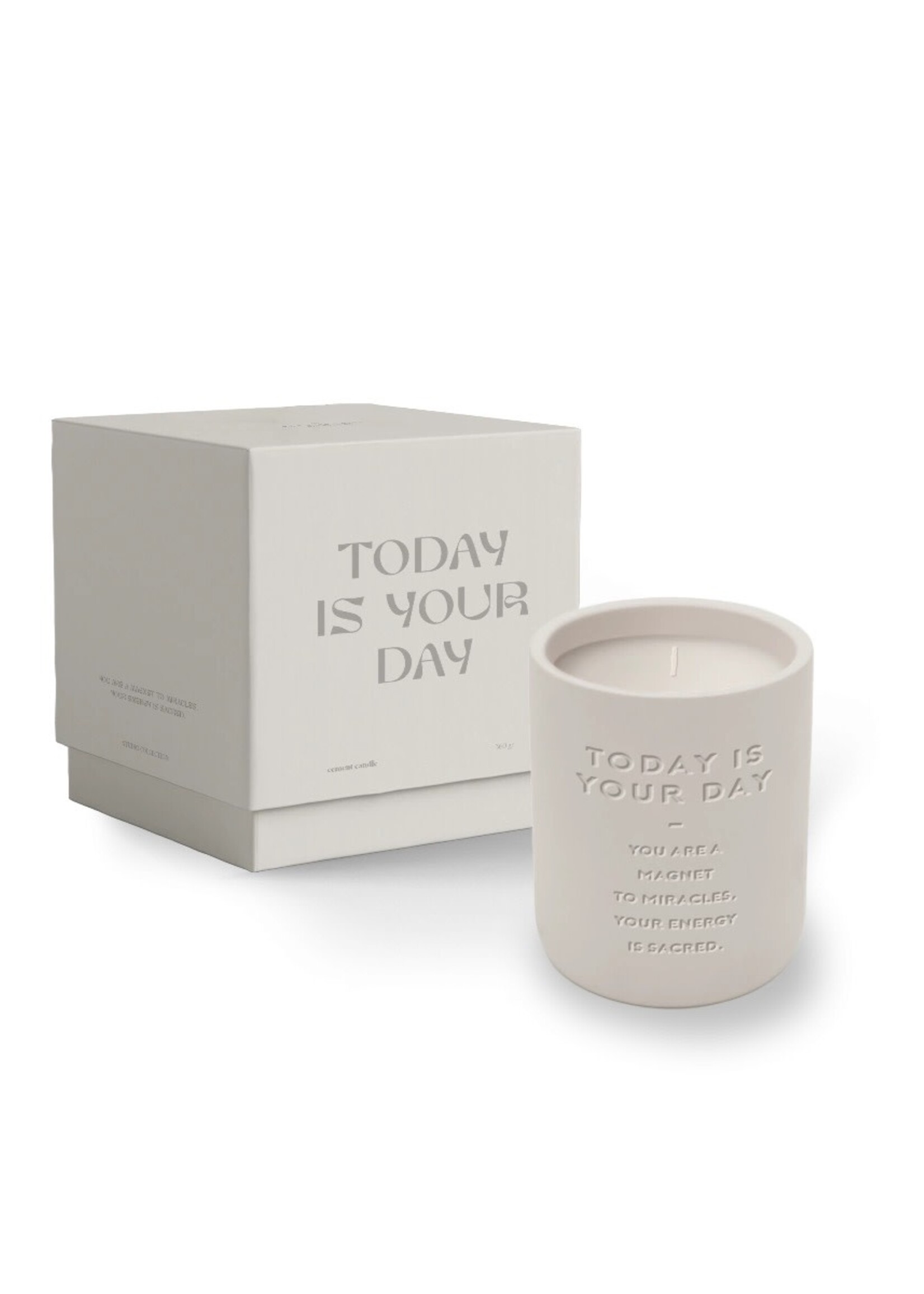 The Gift Label The Gift Label cemented candle 170gr today is your day