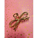 Bull golden bow hairclip