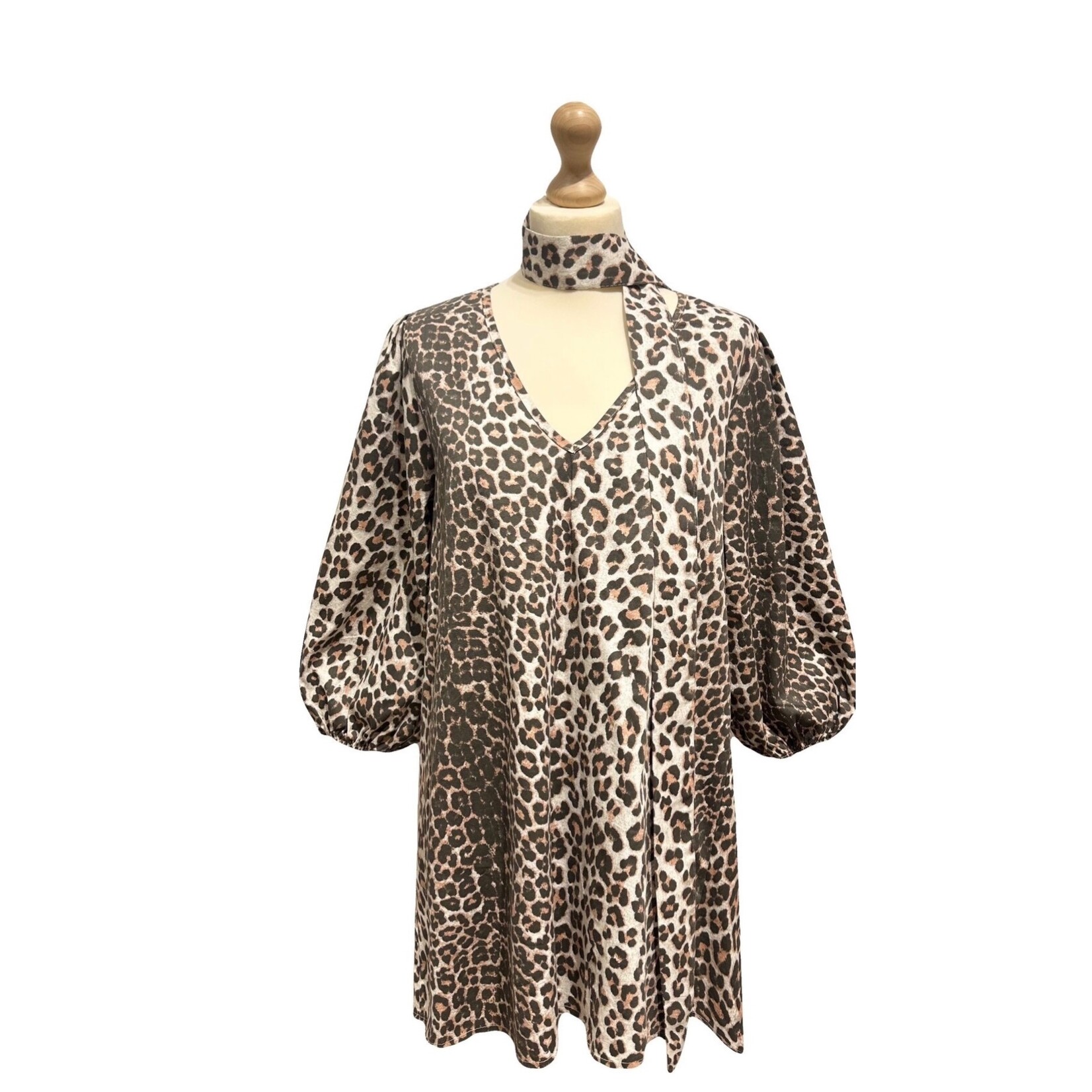 Dress Arianne leopard a-lijn