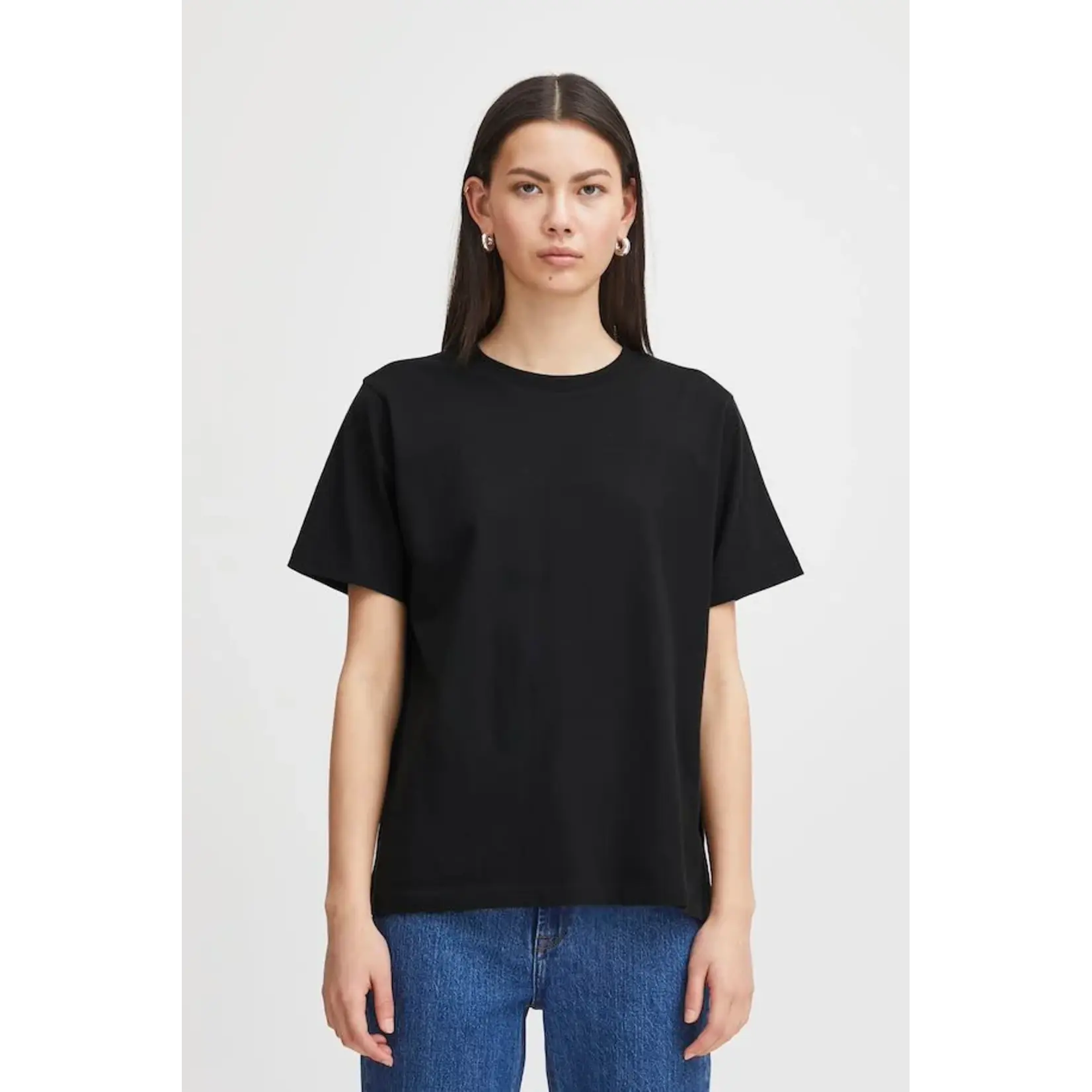 ICHI Ihpalmer basic tshirt black