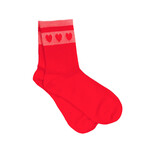 Sokken hartje rood / roze one size