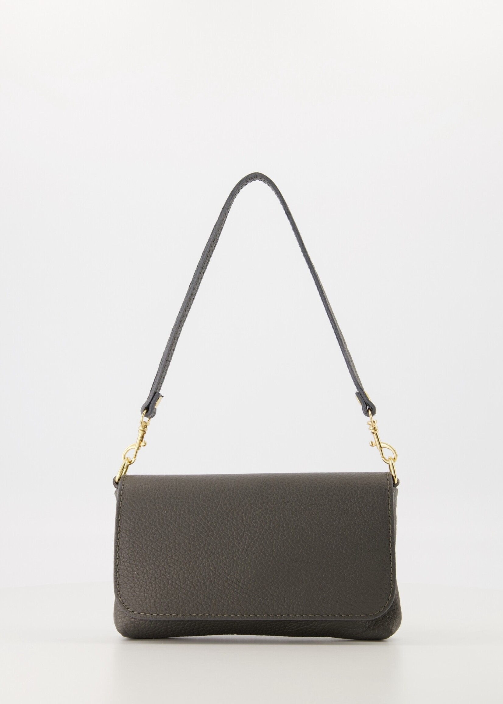 Leren tas Lara donker Grijs