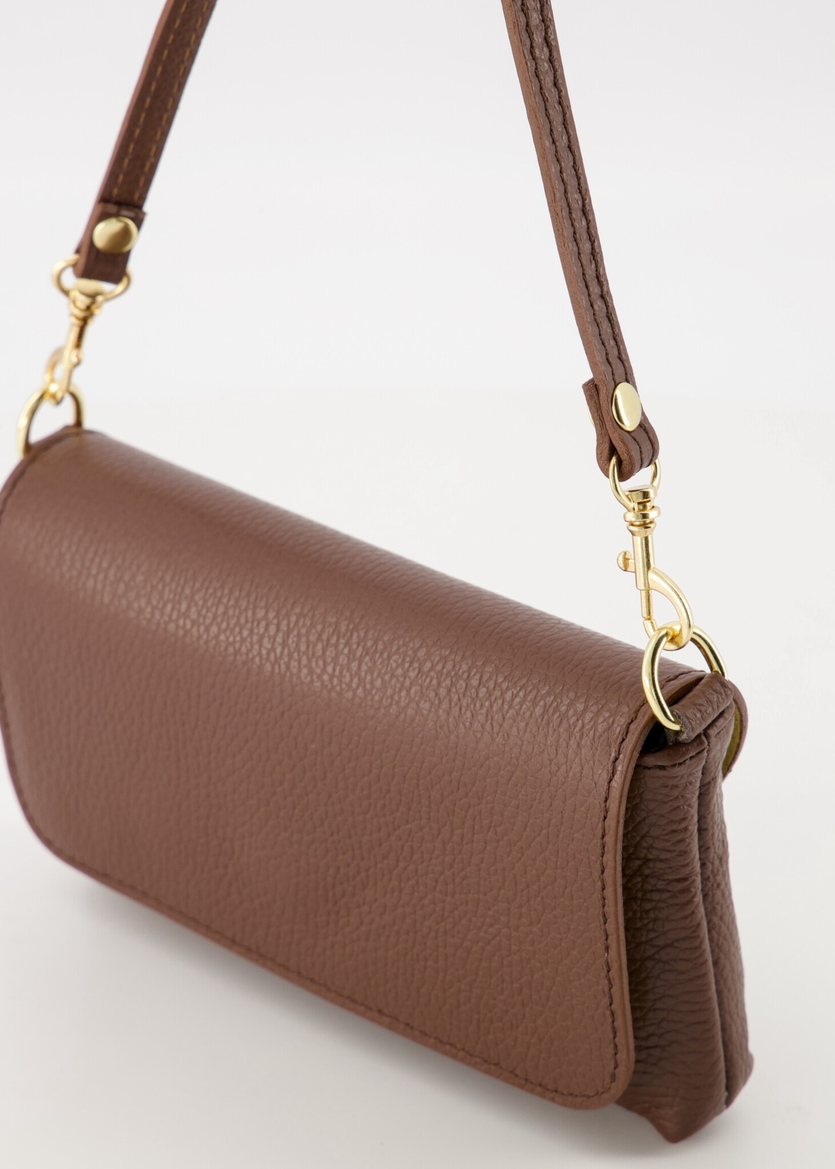 Leren tas Lara Bruin