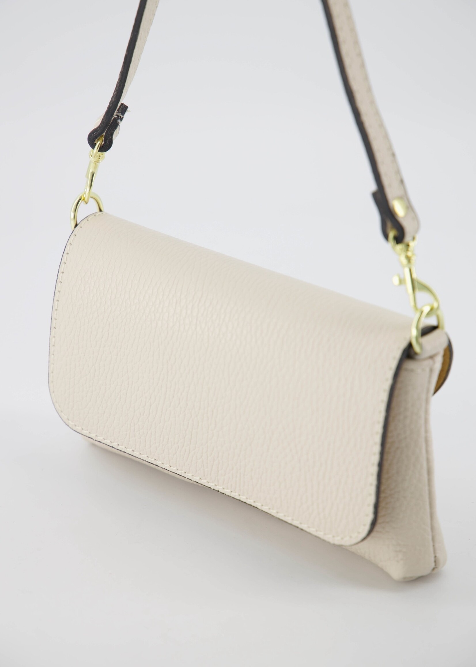 Leren tas Lara Ecru