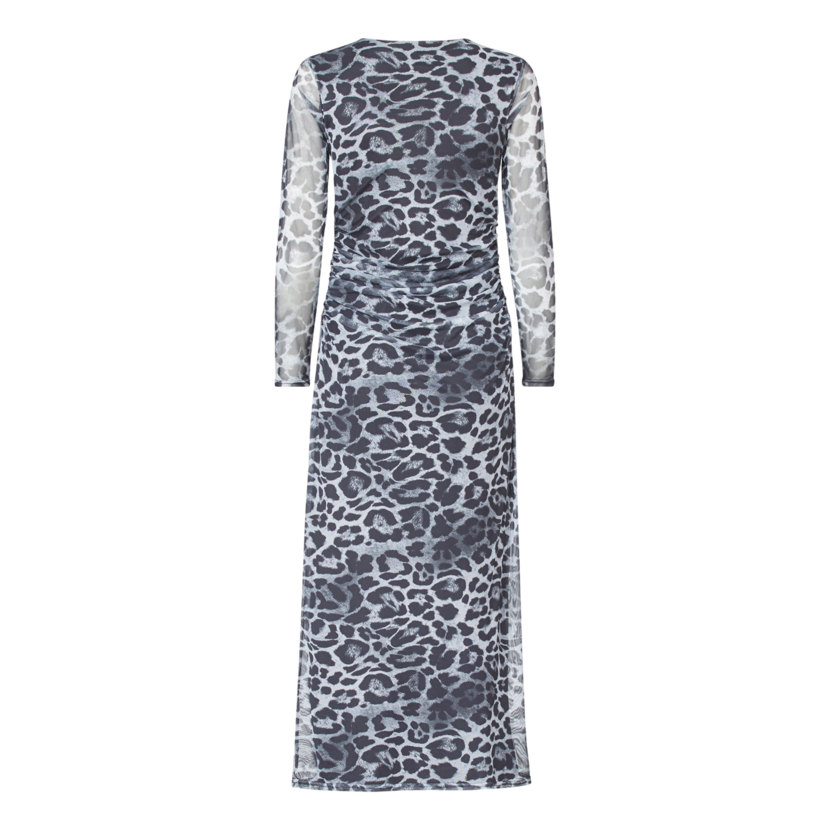 Sisters Point Esme leopard dress grey