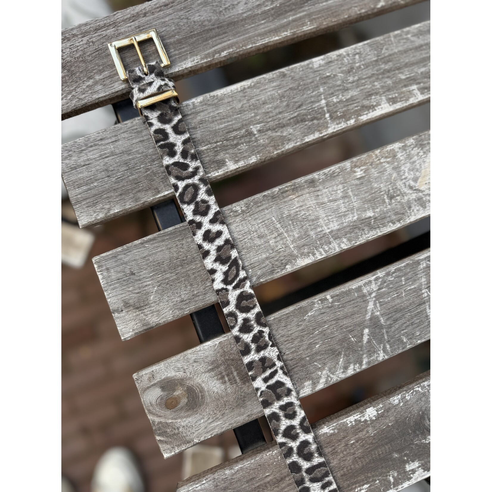 Elvy Elvy belt skin leopard grijs