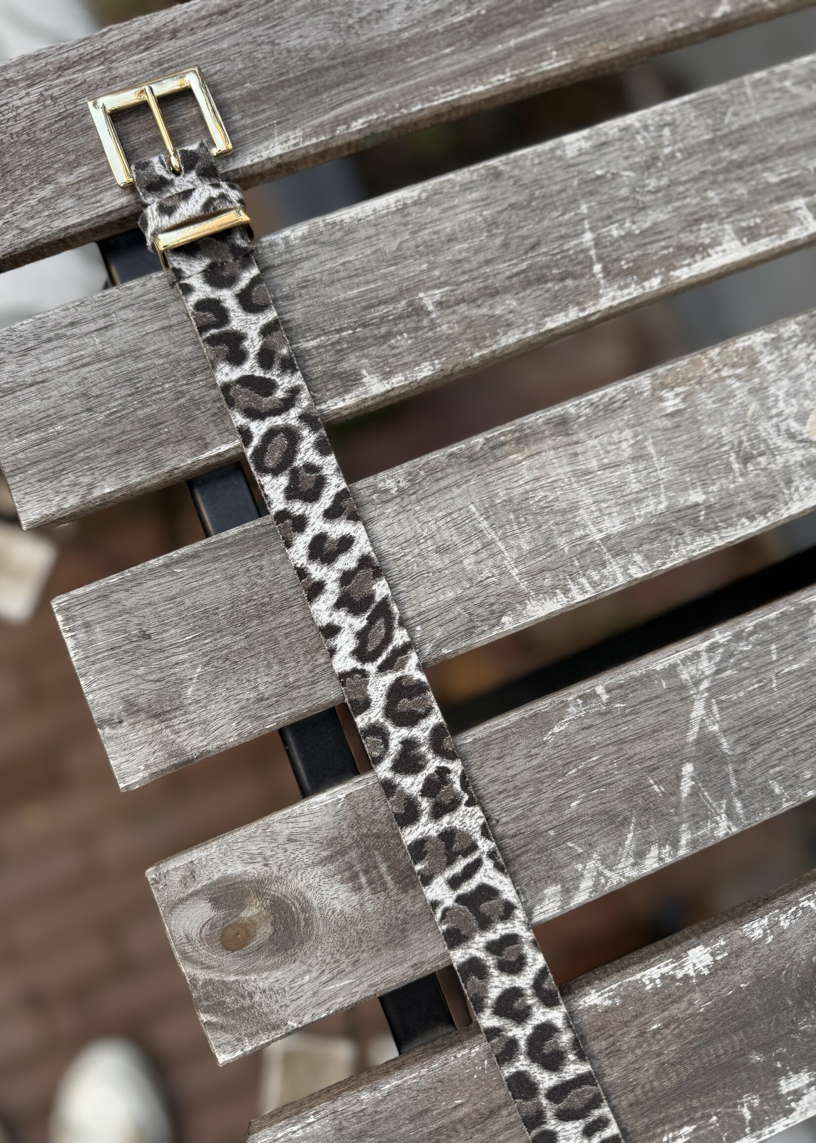 Elvy Elvy belt skin leopard grijs