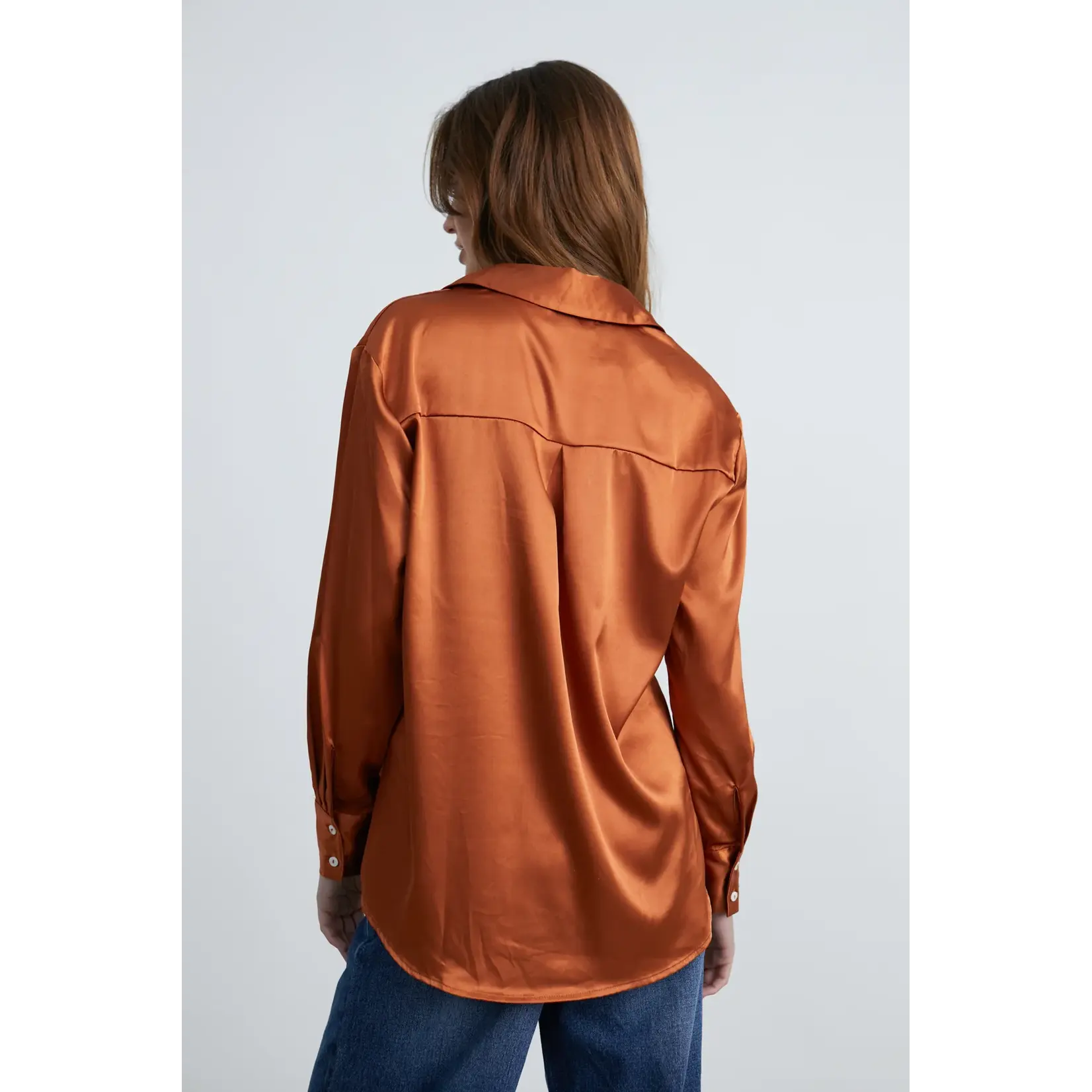 24Colours 24Colours blouse shine rust