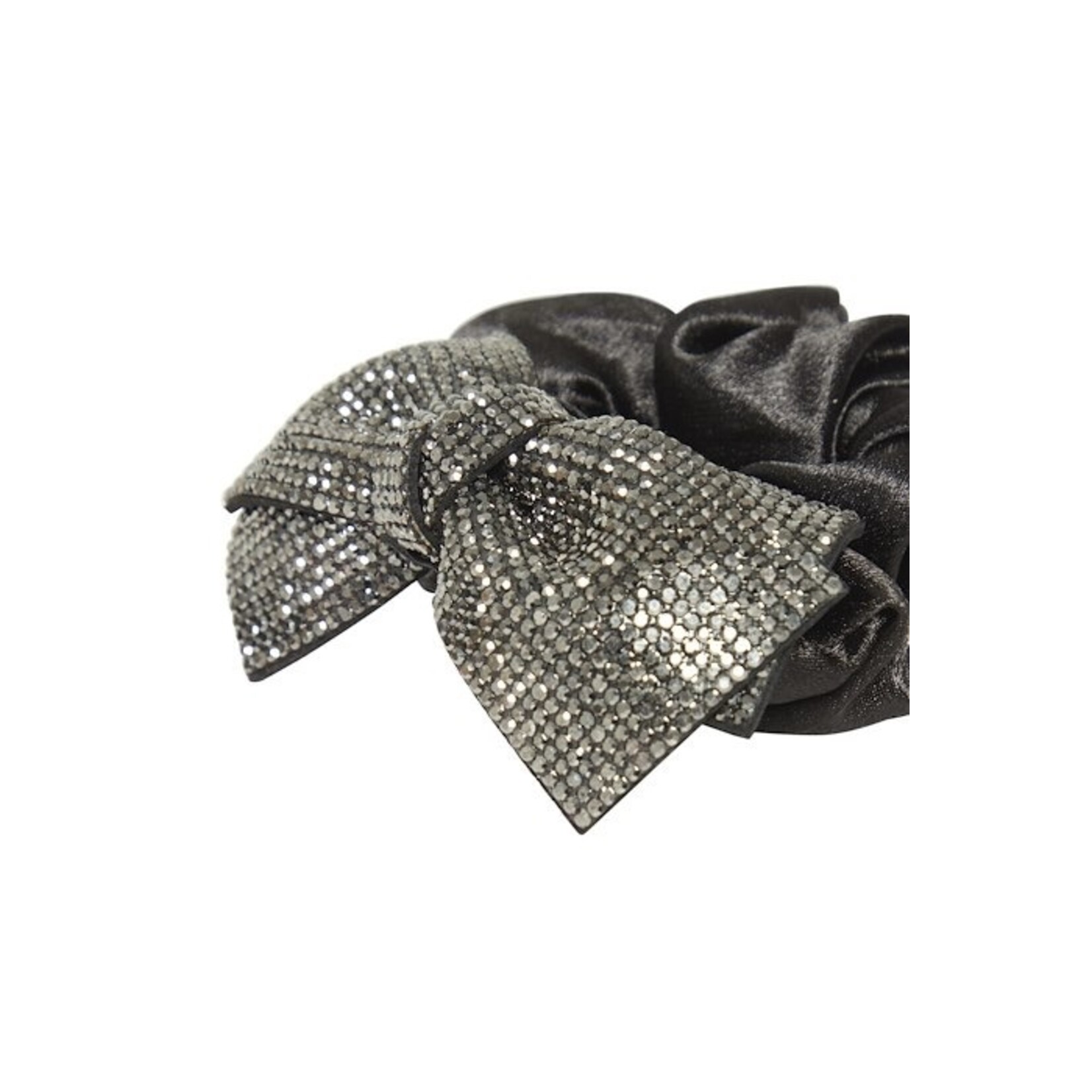ICHI Iatamia bow scrunchie silver