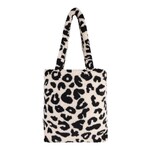 Bulu Teddy Totebag - Beige Big Leopard
