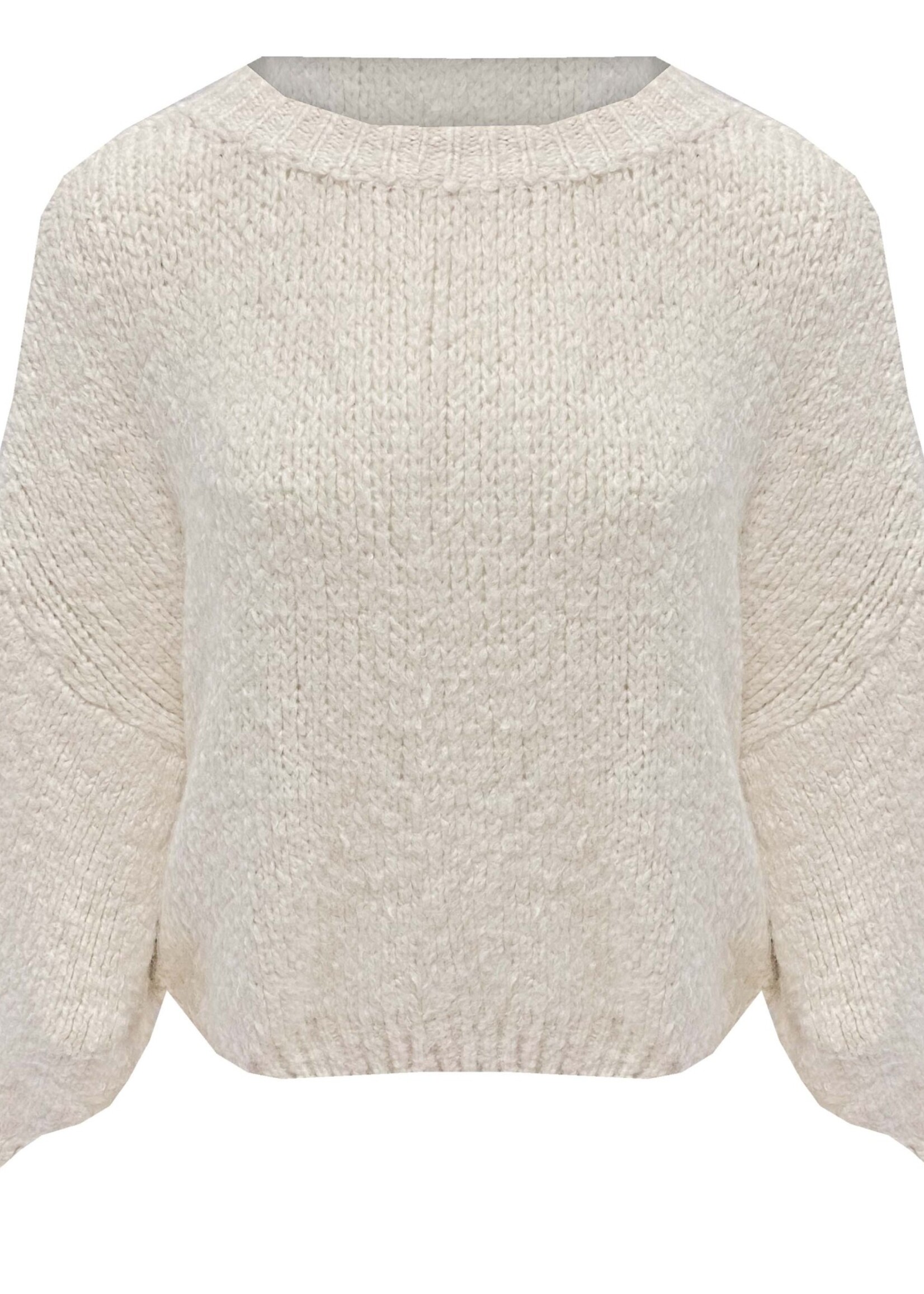 Gebreide trui Jade off white