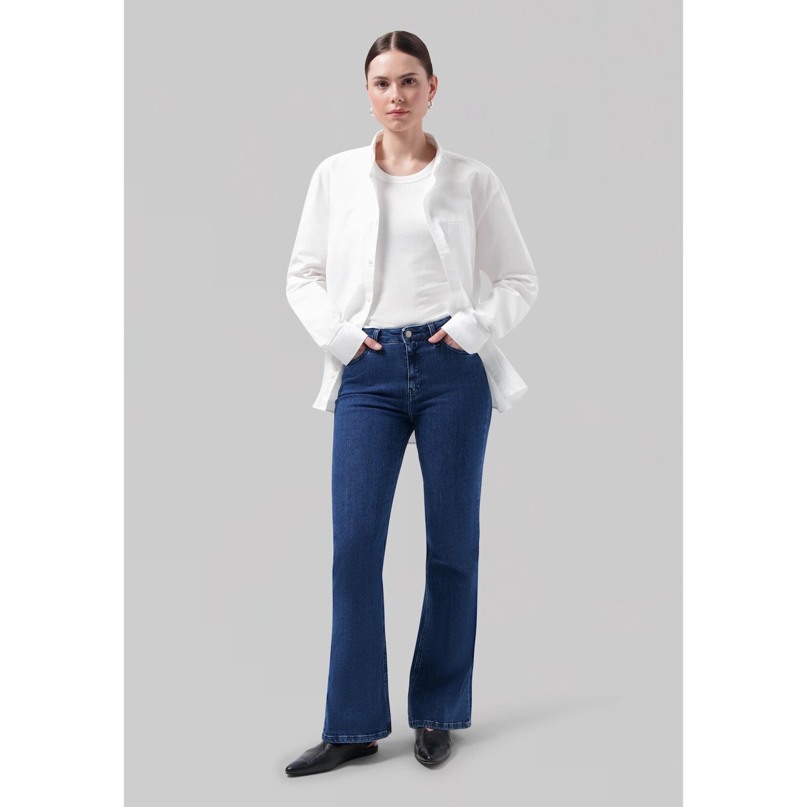 MUD JEANS MUD jeans Isy high flared stone indigo