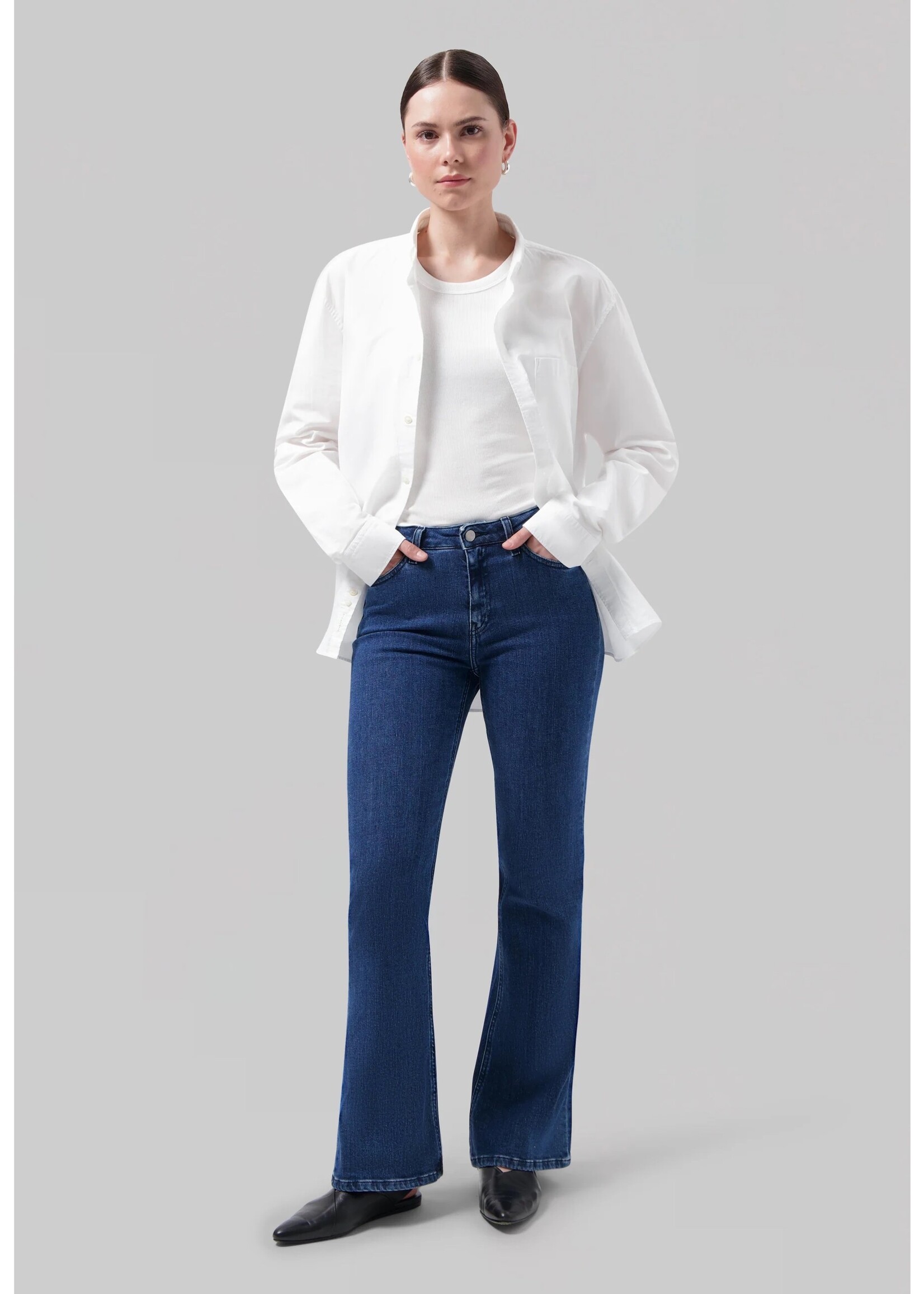 MUD JEANS MUD jeans Isy high flared stone indigo