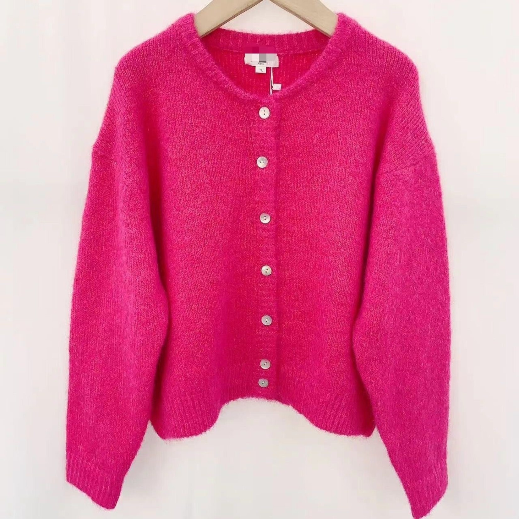 Vest gebreid Lara roze