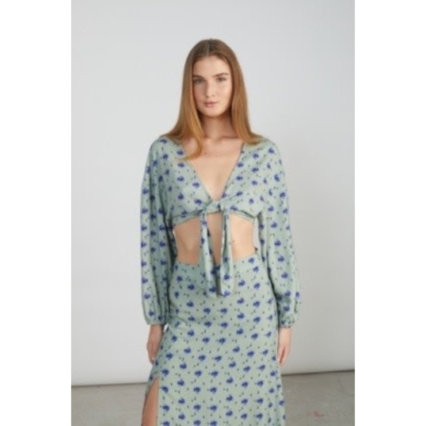 24Colours 24Colours wikkel top Fleur groen