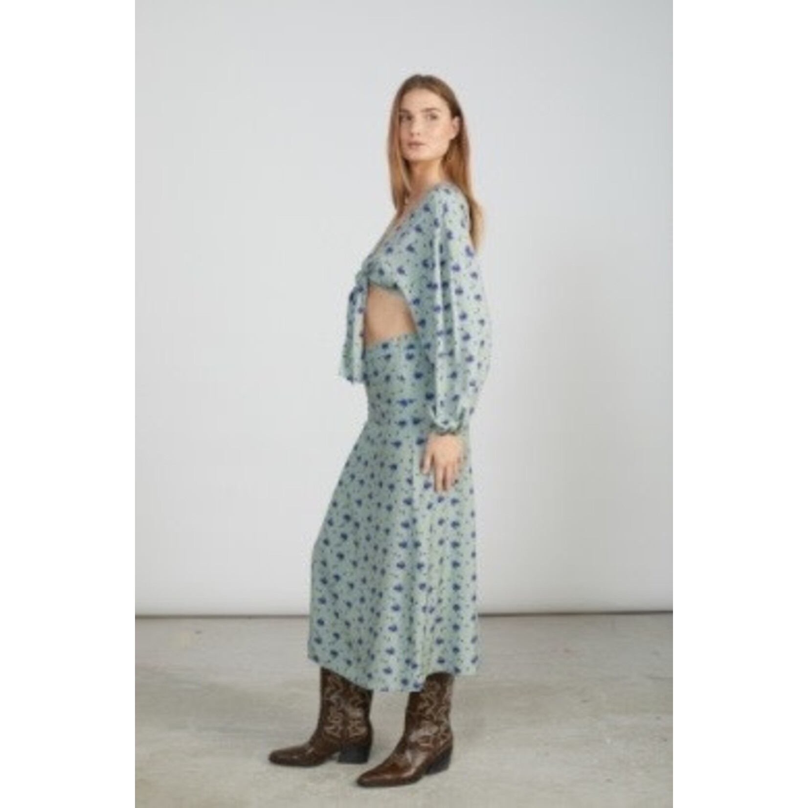 24Colours 24Colours wikkel top Fleur groen