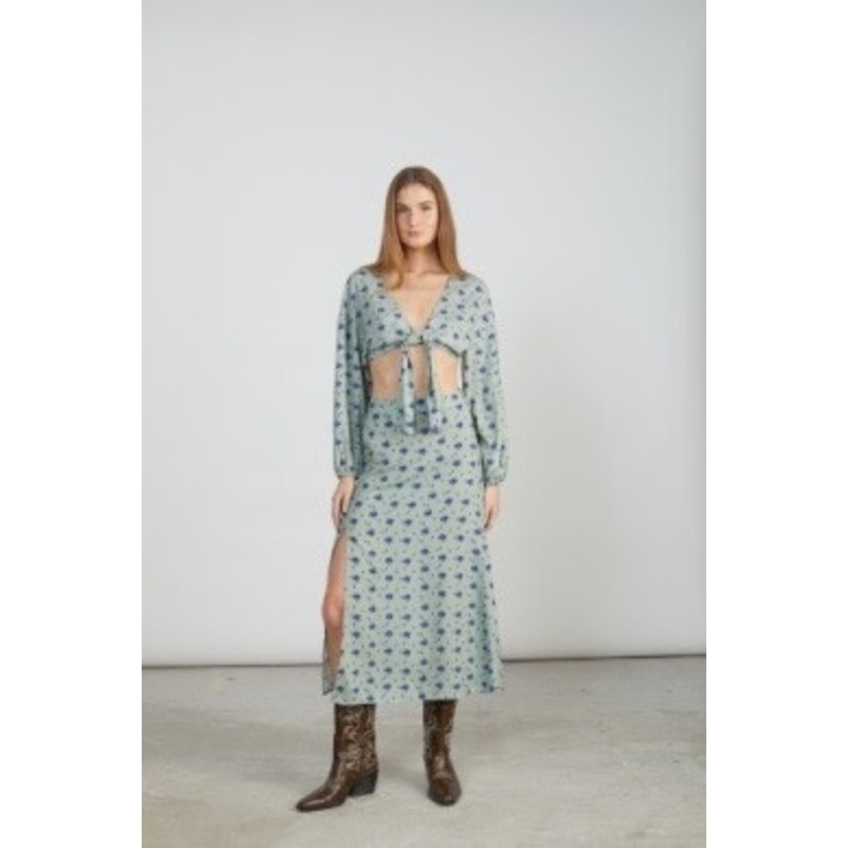 24Colours 24Colours wikkel top Fleur groen