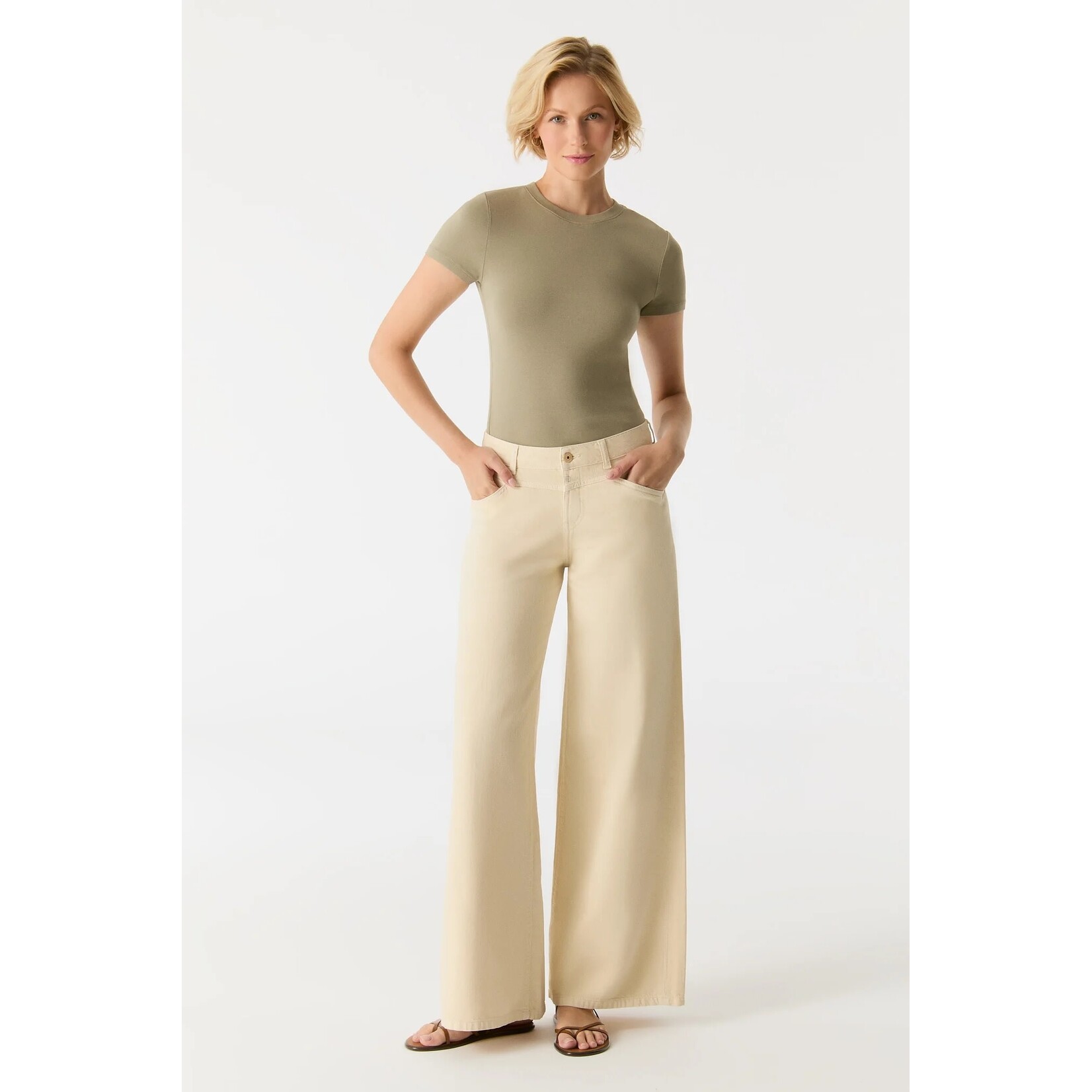 C.O.J. COJ wide Jeans Hazel ecru