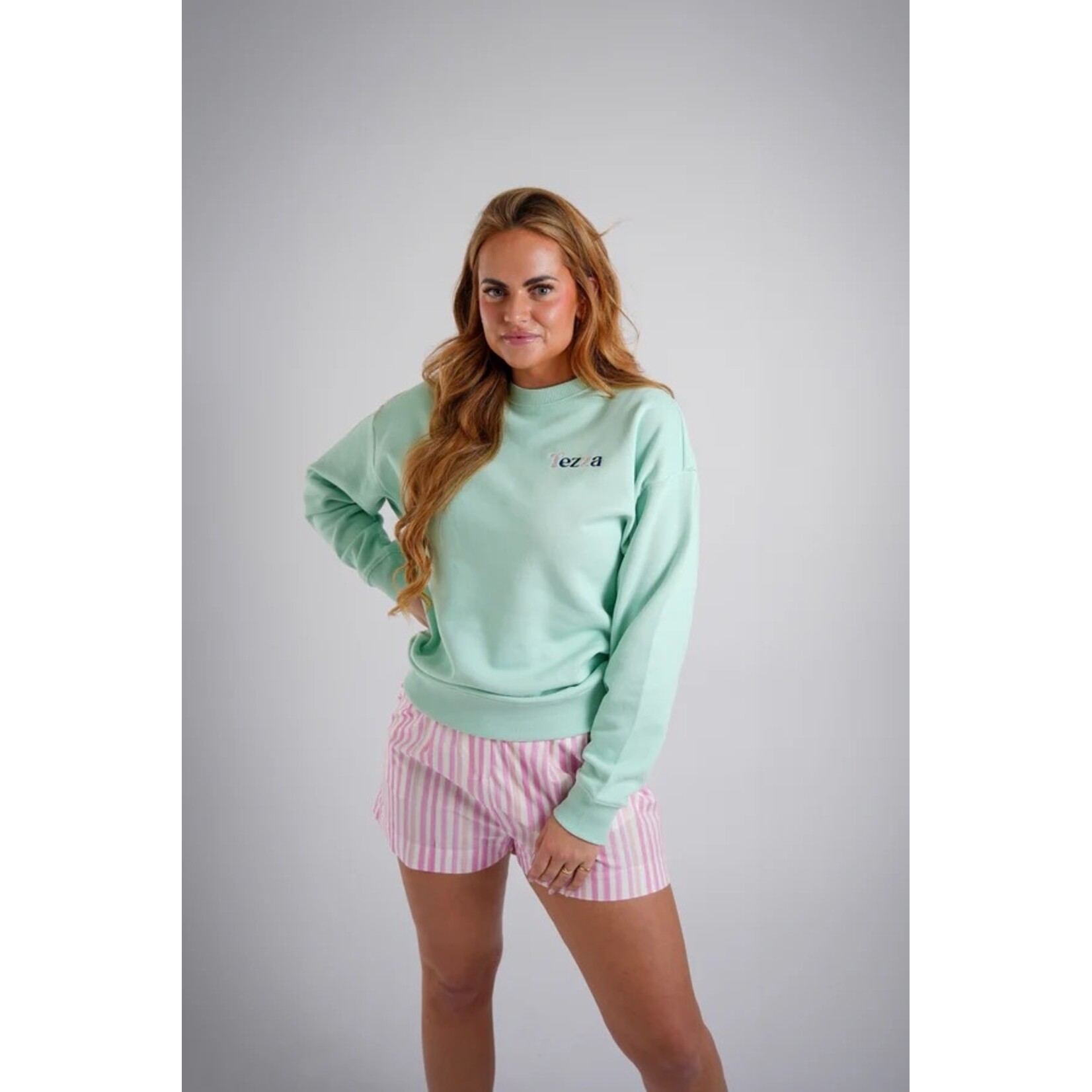Tezza Fashion Tezza sweater boyfriend aqua