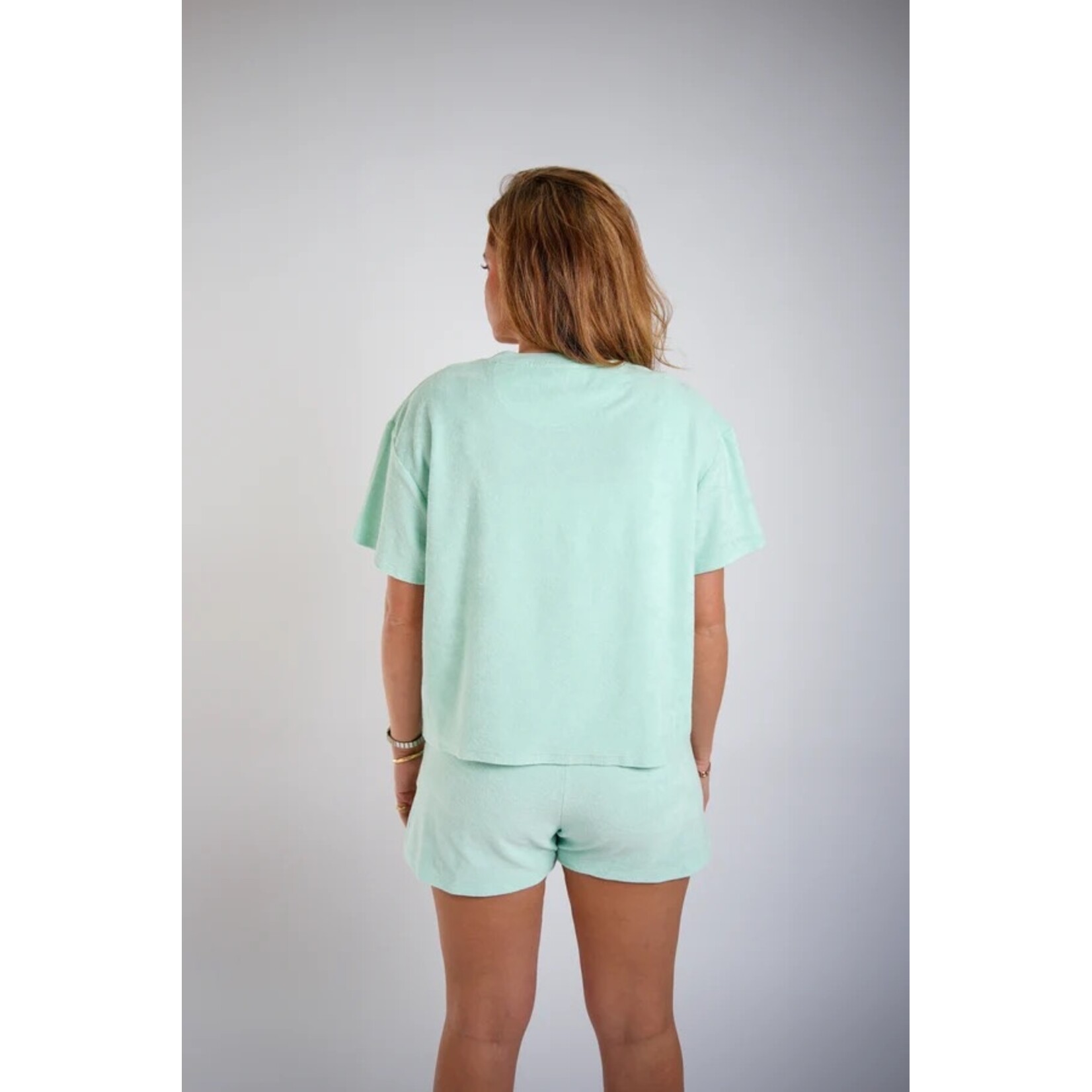 Tezza Fashion Tezza Badstof t-shirt aqua
