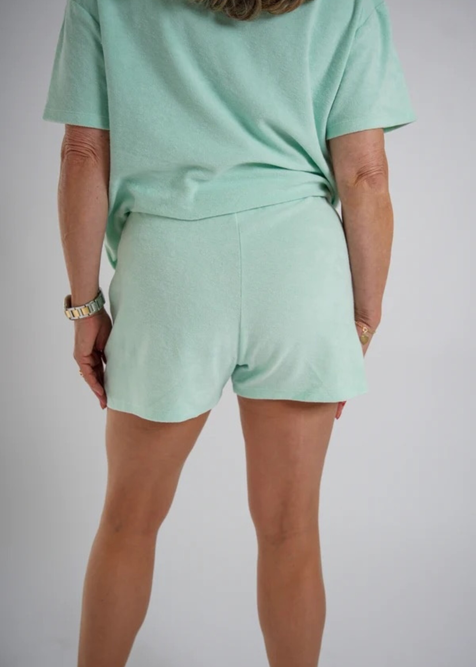 Tezza Fashion Tezza Badstof short Aqua