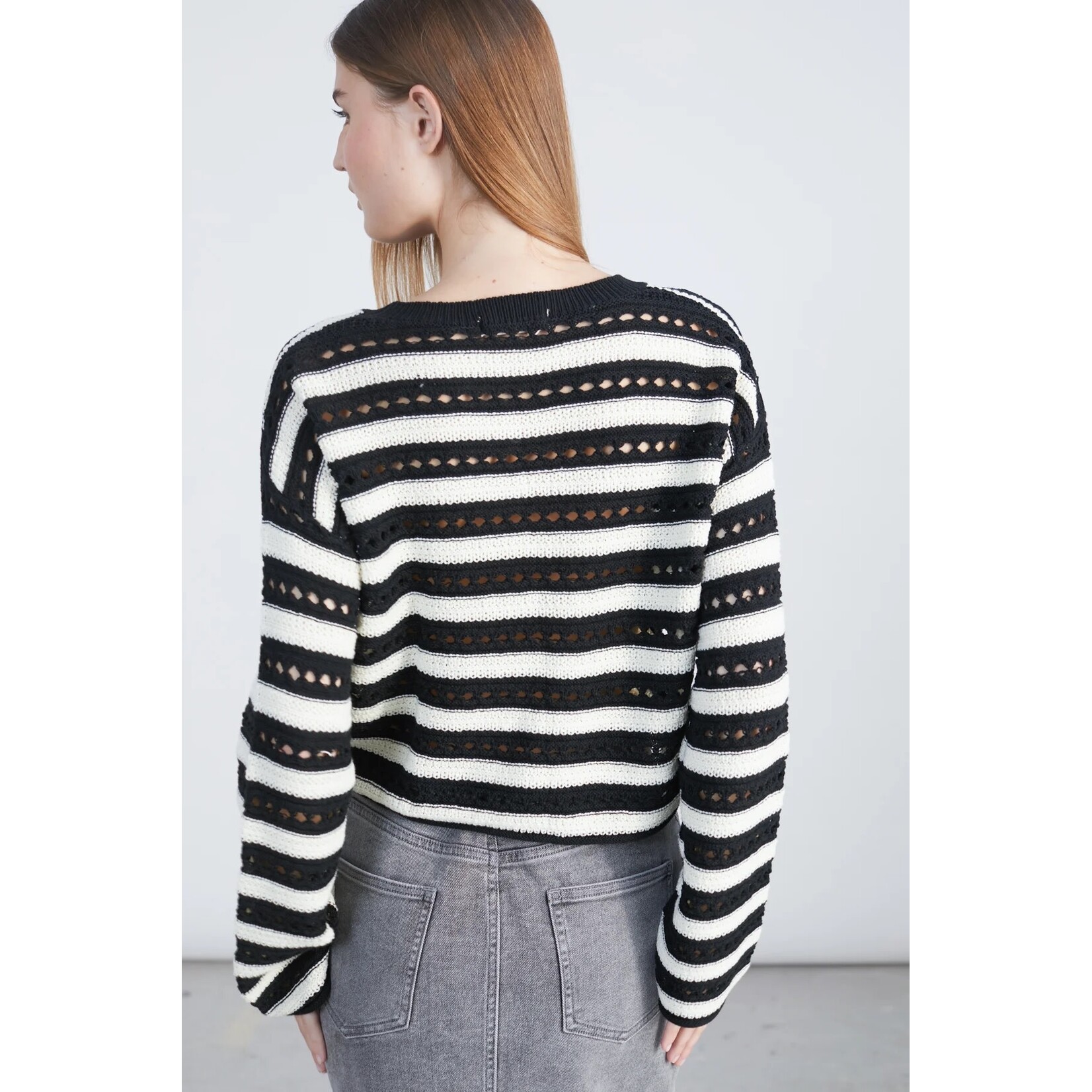 24Colours 24Colours streep trui Eveline