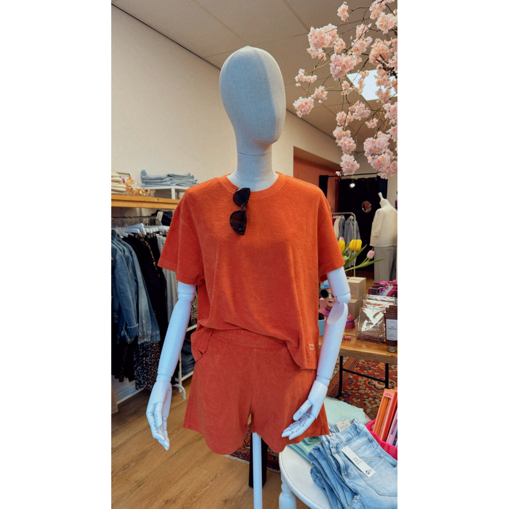 Tezza Fashion Tezza Badstof short Coral